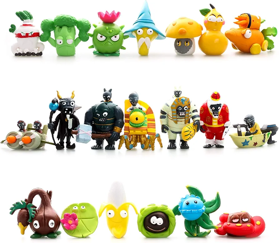 20 Piece PVZ 2 Figure Toys Set, Mini PVC Giant Zombies Toys, Great Gifts for Kids and Fans,Birthday and Party