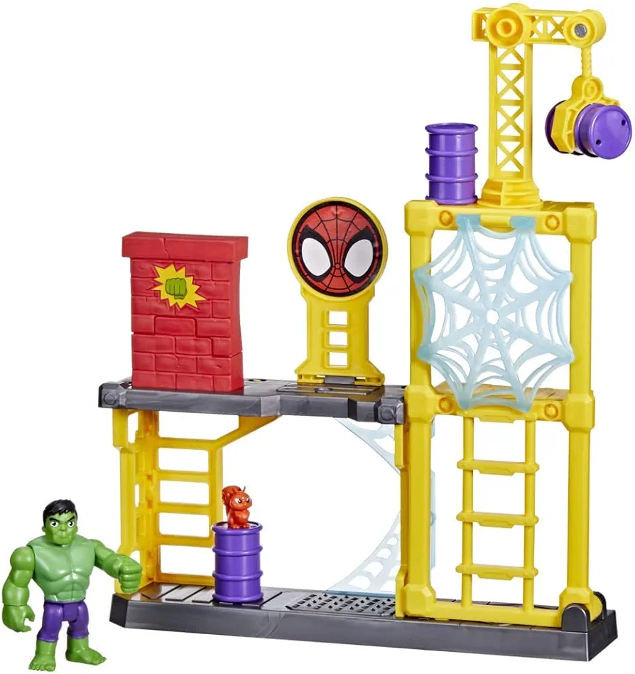 Spidey and His Amazing Friends Hulk’s Smash Yard Preschool Toy, Hulk Playset with Toppling Tower and Smash Wall, Kids Ages 3 and Up (Amazon Exclusive)