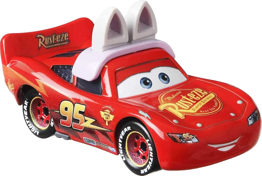 Disney Cars Toys Toys Lightning McQueen as Easter Buggy, Miniature, Collectible Racecar Automobile Toys Based on Cars Toys Movies, for Kids Age 3 and Older, Multicolor