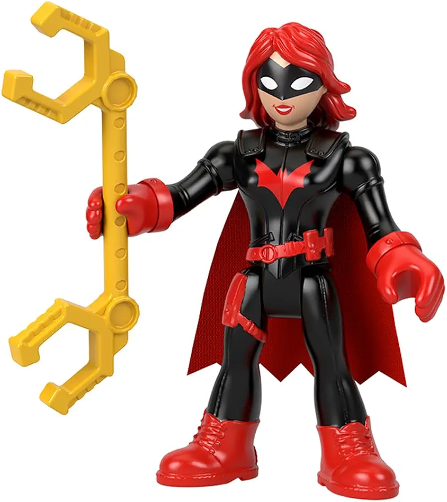 Replacement Part for Imaginext Super-Friends Playset - HML03 ~ Replacement Poseable Batwoman Figure ~ Includes Yellow Handcuffs Battle Gear