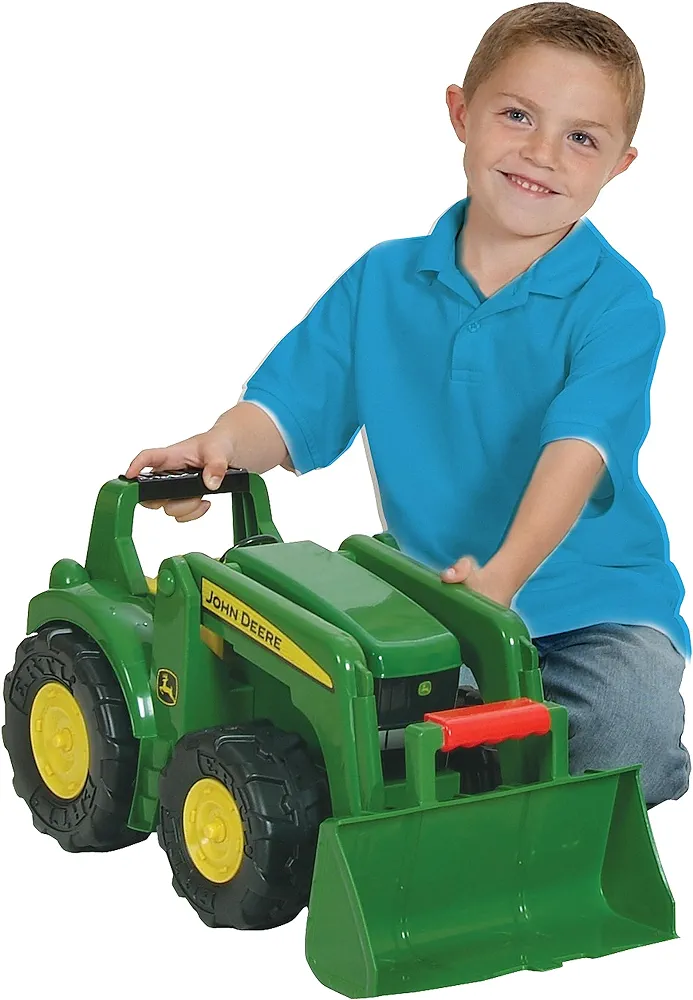 John Deere Big Scoop Sandbox Dump Truck Toy with Loader - Toddler Outdoor Toys - Oversized Dump Truck Sandbox Toys - Kids Toys Ages 3 Years and Up , 21"