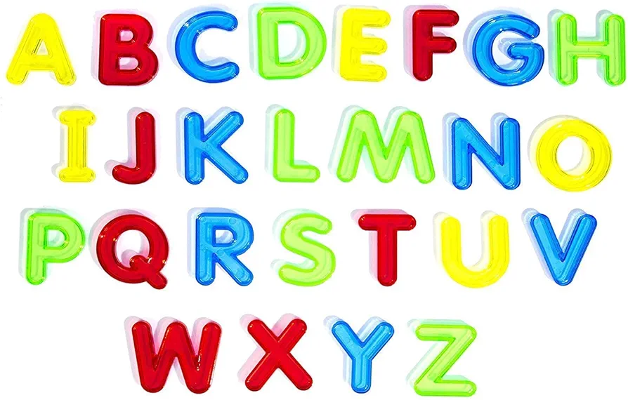 Translucent Durable Acrylic Upper Case Letters in Assorted Colors (English and Spanish) - STEM and Learning From Home Toys