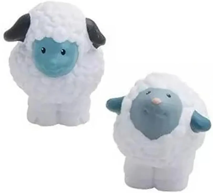 Replacement Parts for Little-People Christmas Nativity Playset - Replacement 2 Sheep Figures ~ Works with FPT07, DPX53, J2404 and Many Other Sets