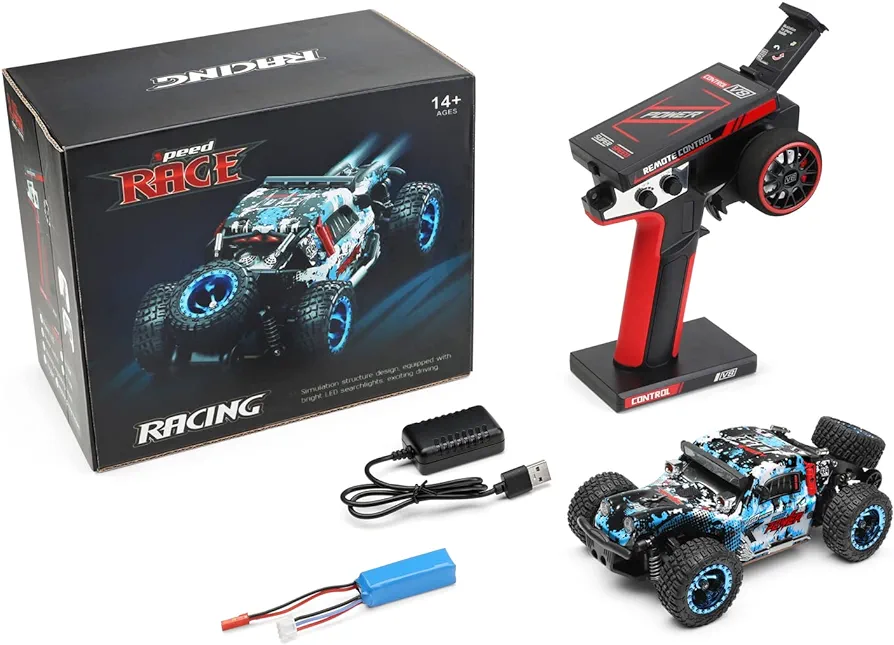 WLtoys 284161 1:28 4WD RC Car with LED Lights 2.4G Radio Remote Control Car Off-Road Drift Monster Trucks Toys for Kids 2023 new (284161 1B)