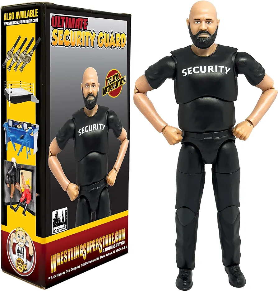 Ultimate Security Guard with Deluxe Articulation for WWE & AEW Wrestling Action Figures