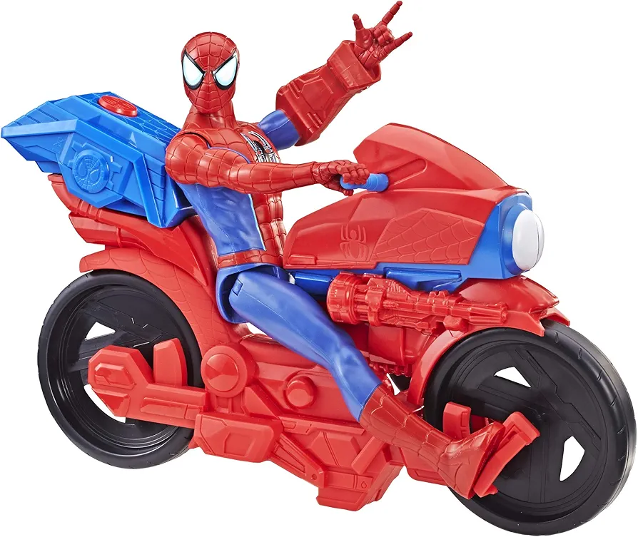 Spider-Man Titan Hero Series Figure with Power Fx Cycle Plays Sounds & Phrases