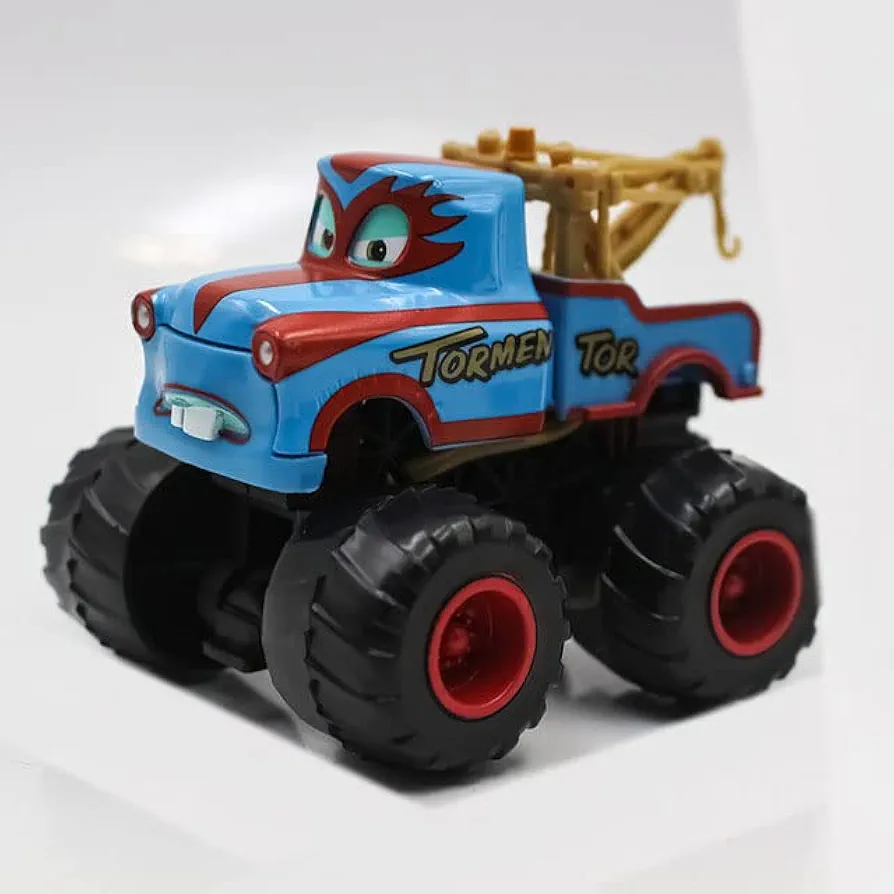 12 Styles Movie Cars 3 Black Storm Jackson Lightning McQueen Curz Mater Giant Wheels Cars 1：55 Diecast Vehicles Toys Set Children Car Toy (Big Foot Mater)