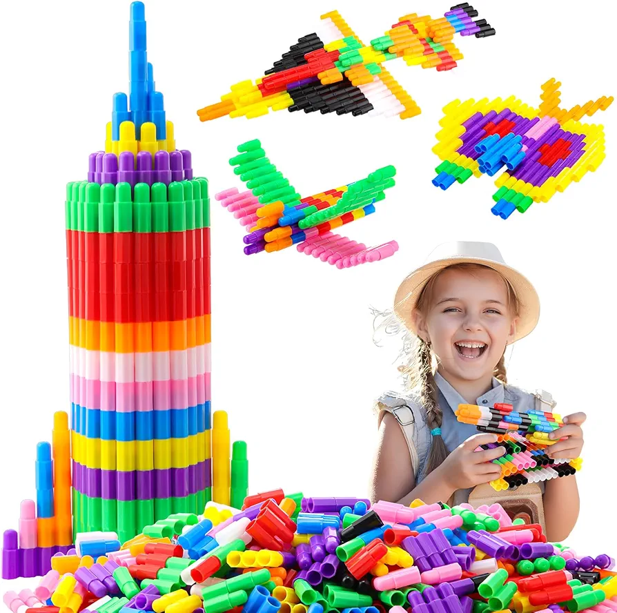 630 Pcs STEM Building Blocks for Kids STEM Educational Kit for Brain Development Hands Ability Improvement Construction Toy for Preschool and Kindergarten