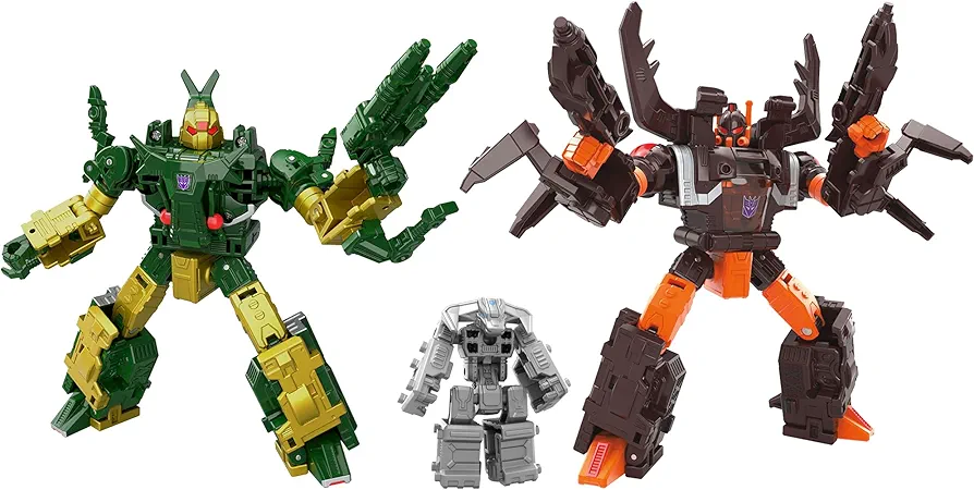 Transformers Legacy United Doom ‘n Destruction Collection, Mayhem Attack Squad Converting Action Figure 3-Pack, Chop Shop & Barrage, 8+ Years (Amazon Exclusive)