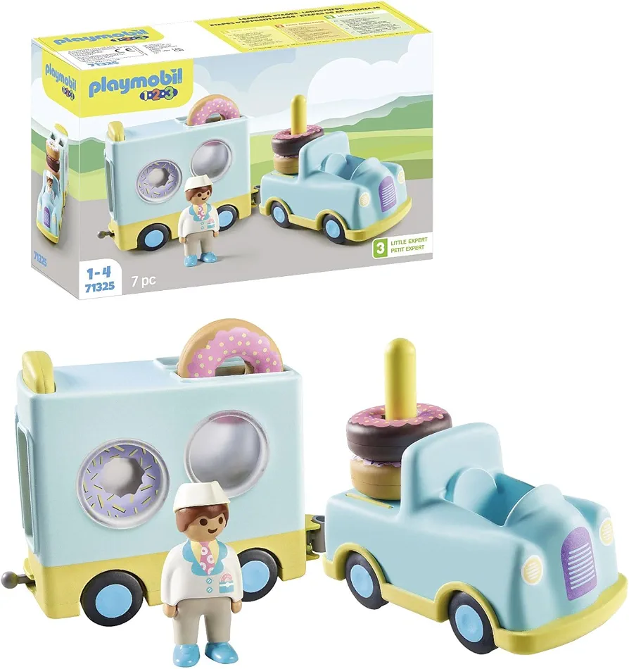 Playmobil 1.2.3: Crazy Donut Truck with Stacking and Sorting Feature