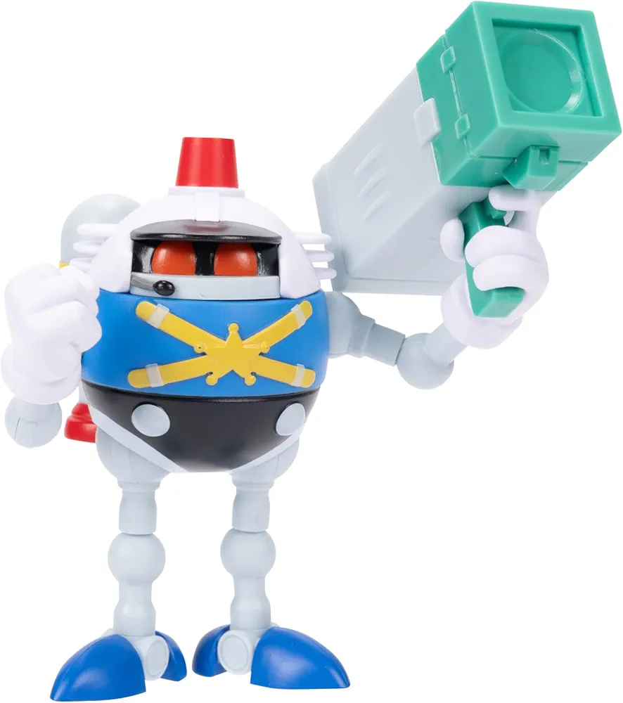 Sonic the Hedgehog 4-inch Heavy Eggrobo Action Figure with Blaster Accessory. Ages 3+ (Officially licensed by Sega)