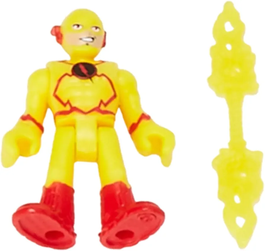 Replacement Part for Imaginext DC Super-Friends Super-Hero vs. Super-Villan Battles Playset - Poseable Reverse Flash Figure ~ Includes Weapon ~ Works Great with Other playsets Too!