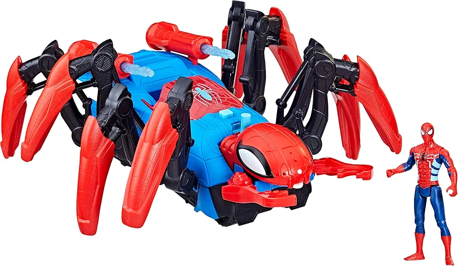 Marvel Spider-Man Car Playset with Blast Feature and Action Figure for Kids Ages 4 and Up