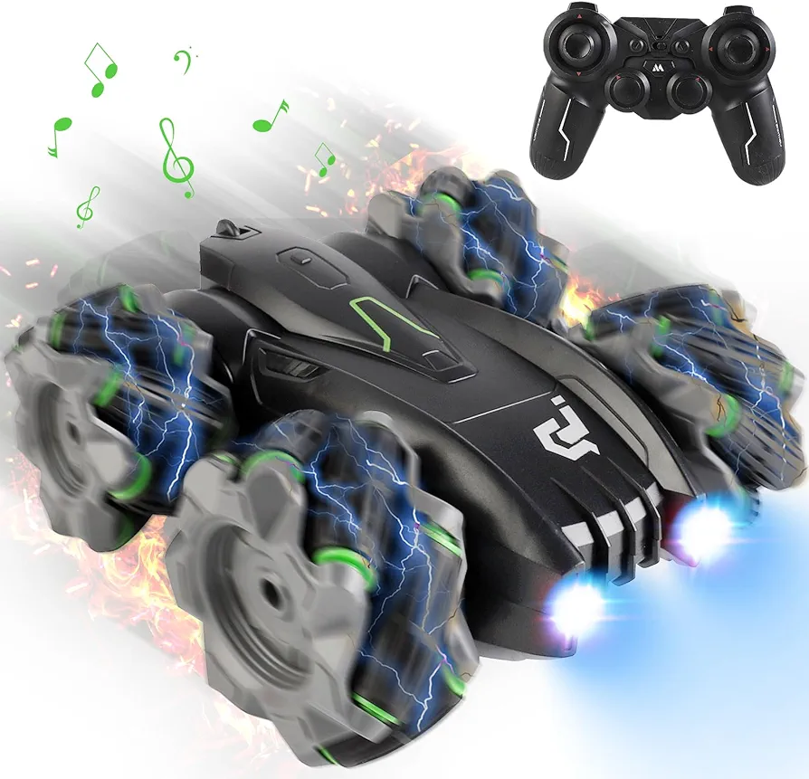 Remote Control Car - Rc Car, Toys for Kids Age 6-12 - Best Birthday Gifts, 2.4Ghz RC Cars, 4WD Transform Off Road for Rotating Rechargeable Rc Remote Cars, for Adults, Boys, Girls