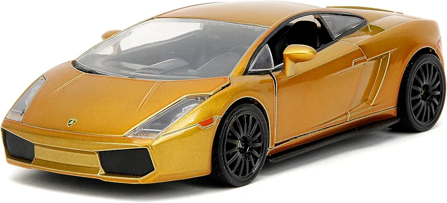 Fast & Furious Fast X 1:24 Gold Lamborghini Gallardo Die-Cast Car, Toys for Kids and Adults