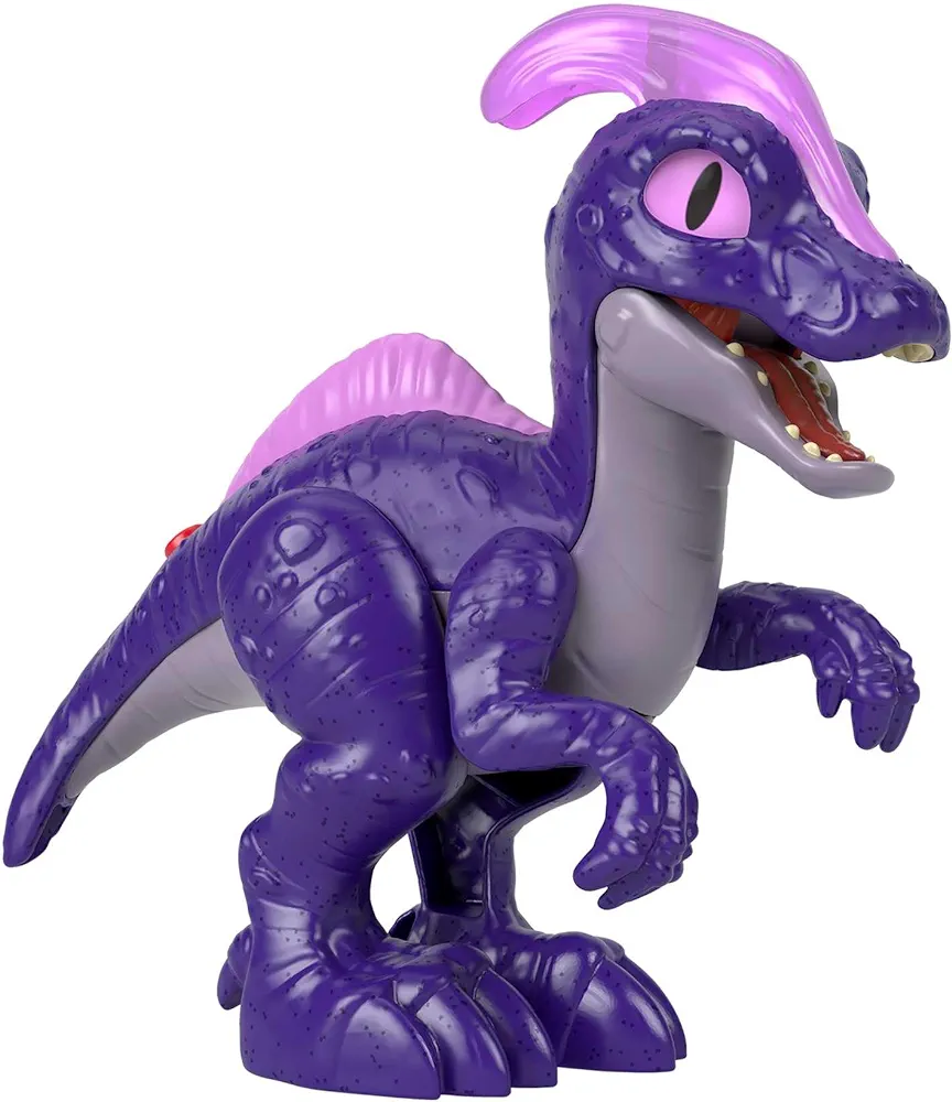 Fisher-Price Imaginext Jurassic World Dinosaur Toy Deluxe Parasaurolophus XL Figure, Lights & Sounds, for Pretend Play Preschool Kids Ages 3+ Years