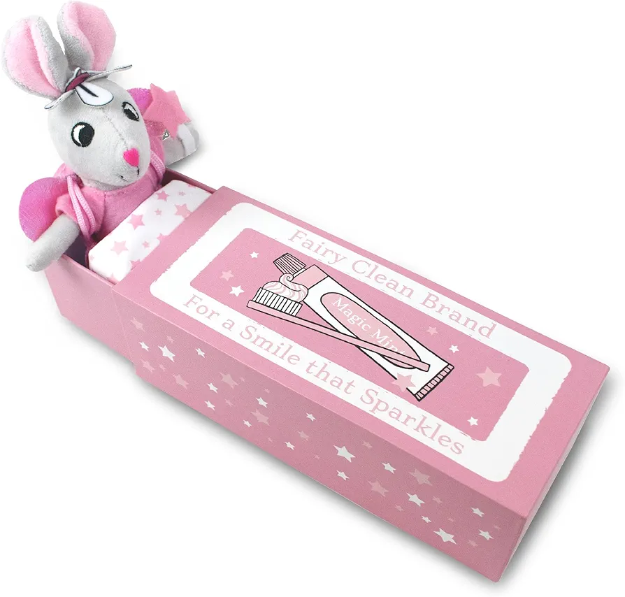 Mice in Boxes - 'Pearl The Tooth Fairy Mouse' Playset with Stuffed Animal and a Keepsake Pouch