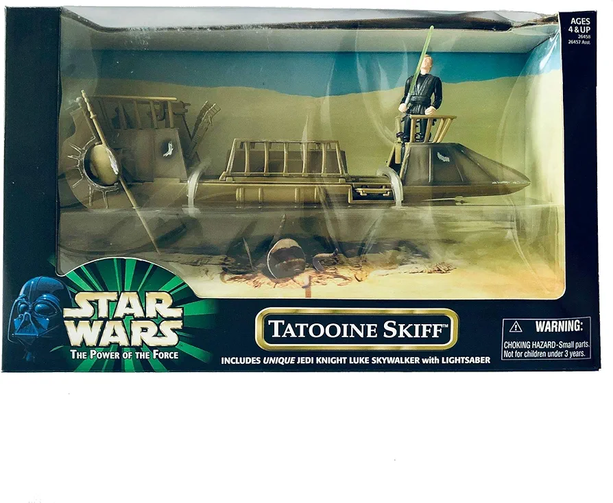 Star Wars Power of The Force Tatooine Skiff with Jedi Knight Luke Skywalker Action Figure