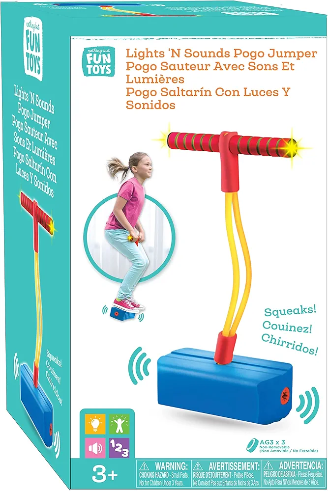 Lights & Sounds Foam Pogo Jumper Designed for Children Ages 3+ Years, Multi, (211104)