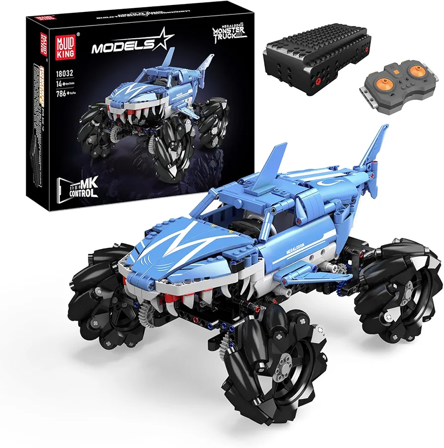 Mould King 18032 Off-Road Car Model Sets, Romote Control Offroad Car for Kids Age 8+/Adult, All Terrain Megalodon ATV Cars Toy, 786 Pieces