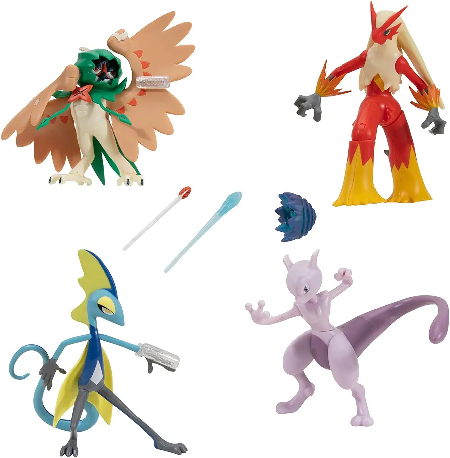 Pokémon Battle Feature Figure 4 Pack - Includes Four 4.5-Inch Battle Figures with Unique Battle Features - Not Applicable