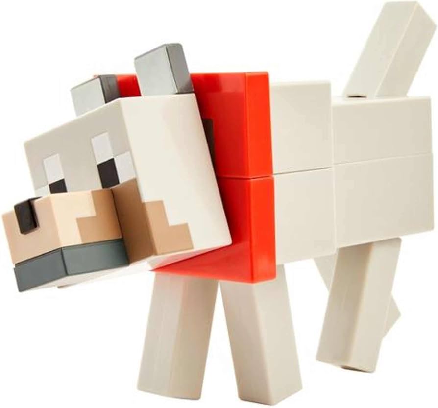 Mattel Minecraft Fusion Wolf Figure Craft-a-Figure Set, Build Your Own Minecraft Character to Play with, Trade and Collect, Toy for Kids Ages 6 Years and Older