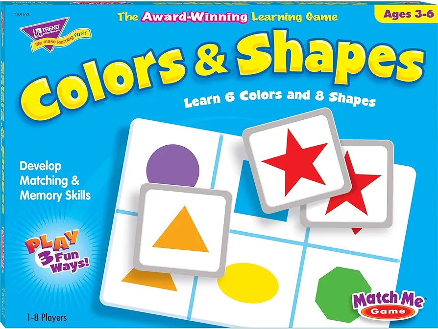 Trend T58103 Trend Colors and Shapes Match Me Game, Ages 3-6