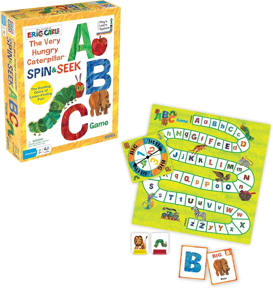 Briarpatch | The Very Hungry Caterpillar Spin & Seek ABC Game, Ages 3+