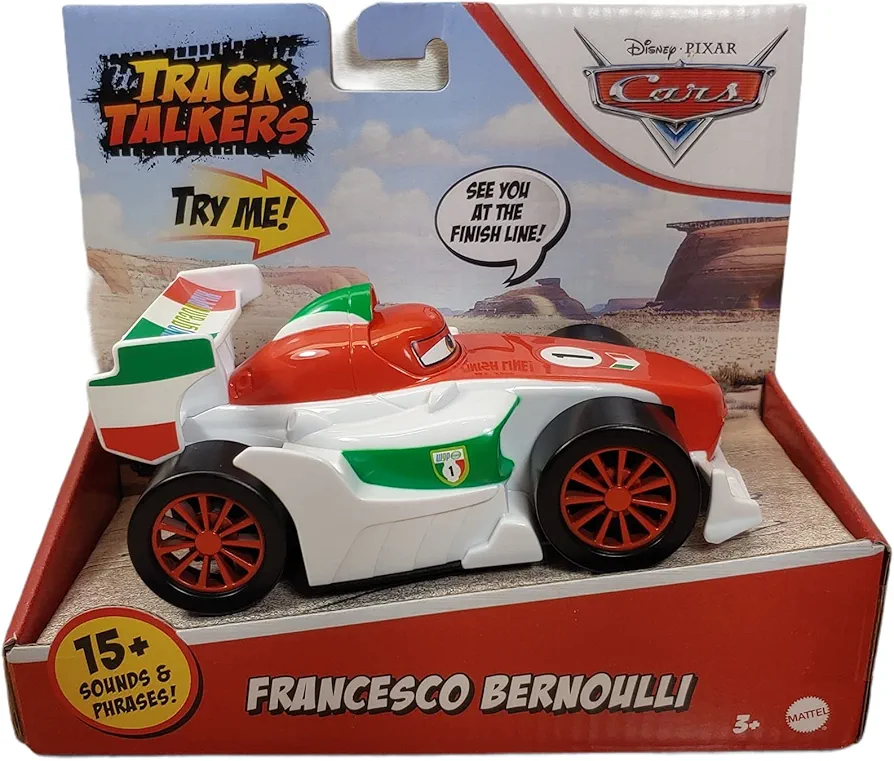 Disney Cars Toys Track Talkers Francesco, 5.5-in, Authentic Favorite Movie Character Talking & Sound Effects Vehicle, Fun Gift for Kids Aged 3 Years and Older, Multicolor