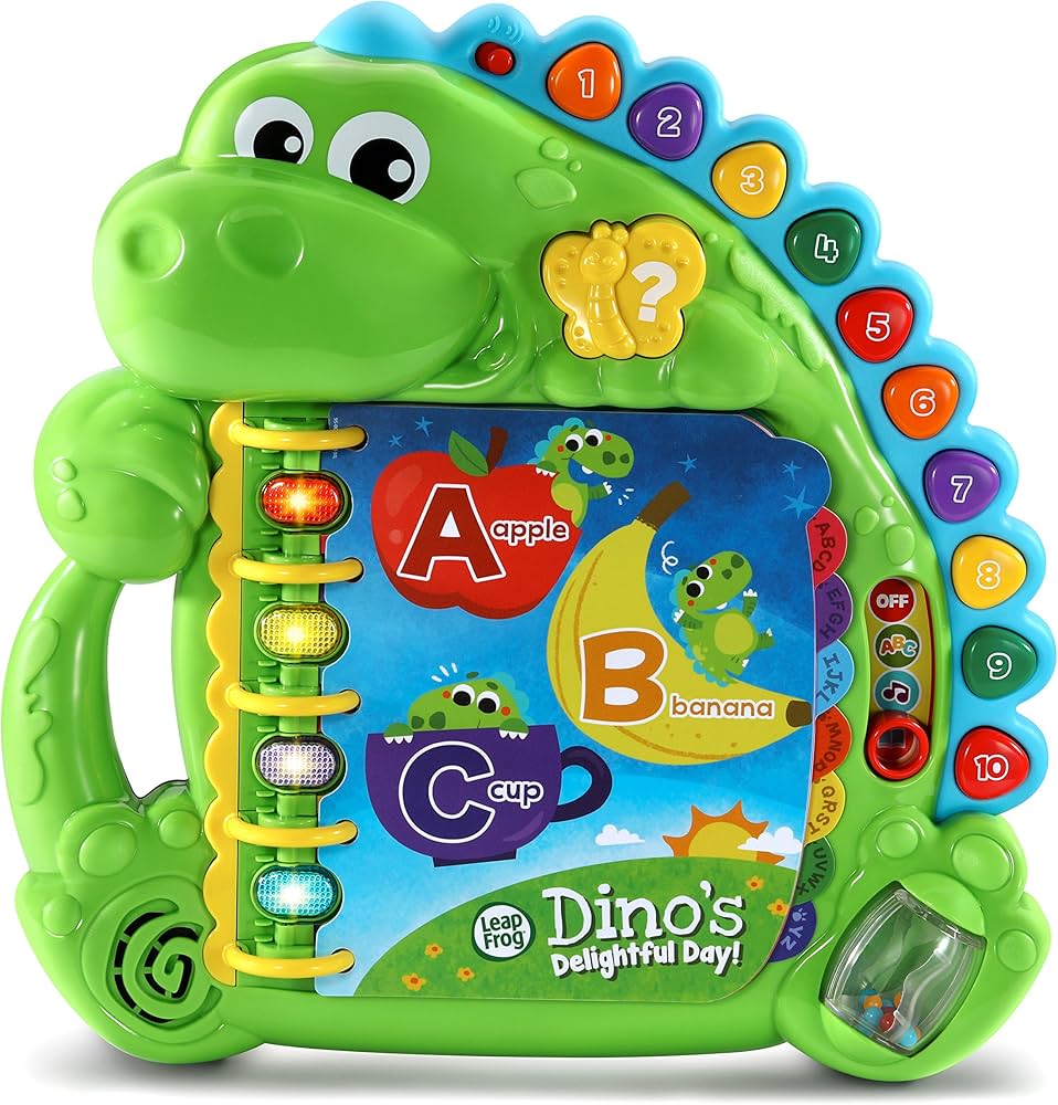 LeapFrog Dino's Delightful Day Alphabet Book, Green