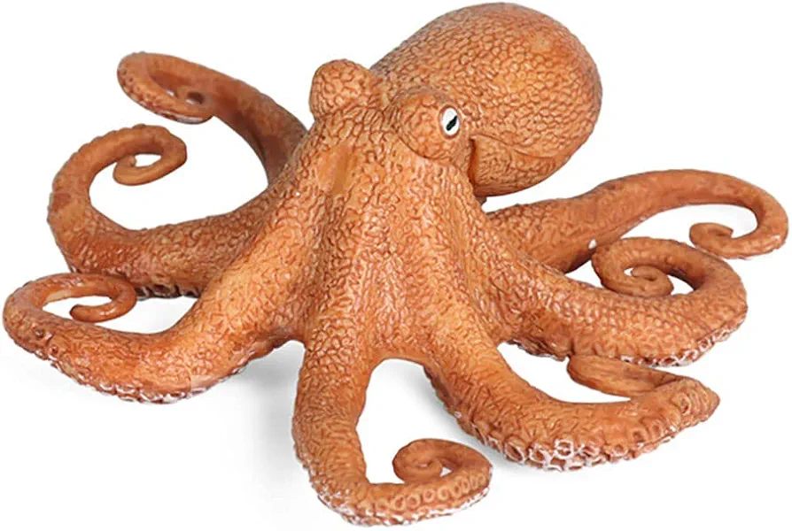 Realistic Ocean Octopus Model Toys, Simulated Sea Life Animals Figurine Collection Playset Sea Creature Science Educational Props(Octopus)