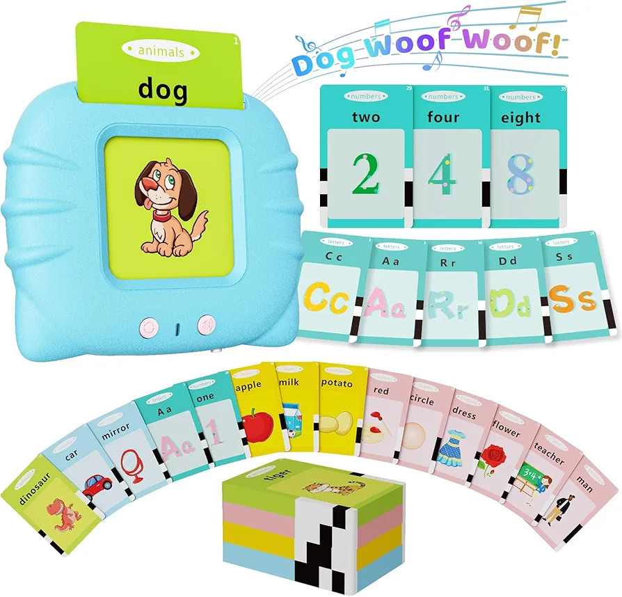 Toddler Toys Talking Flash Cards for 1 2 3 4 5 6 Year Old Boys and Girls, Autism Sensory Toys for Autistic Children, Learning Educational Montessori Speech Therapy 248 Sight Words Kids Gifts