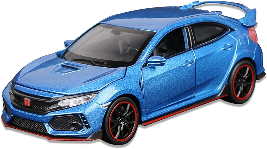 1:32 Alloy Pull Back Car Diecast Model Car for Type R,Collection, Mini Simulation Vehicles Toys for Kids,Boyfriend,Young Peoples Gift(Bule)