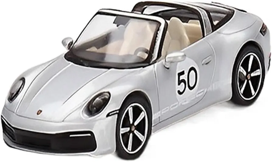 Scale Car Models for Porsche 911 Targe 4S 1:64 Alloy Car Model Simulation Metal Toy Car Boy Gift Pre-Built Model Vehicles