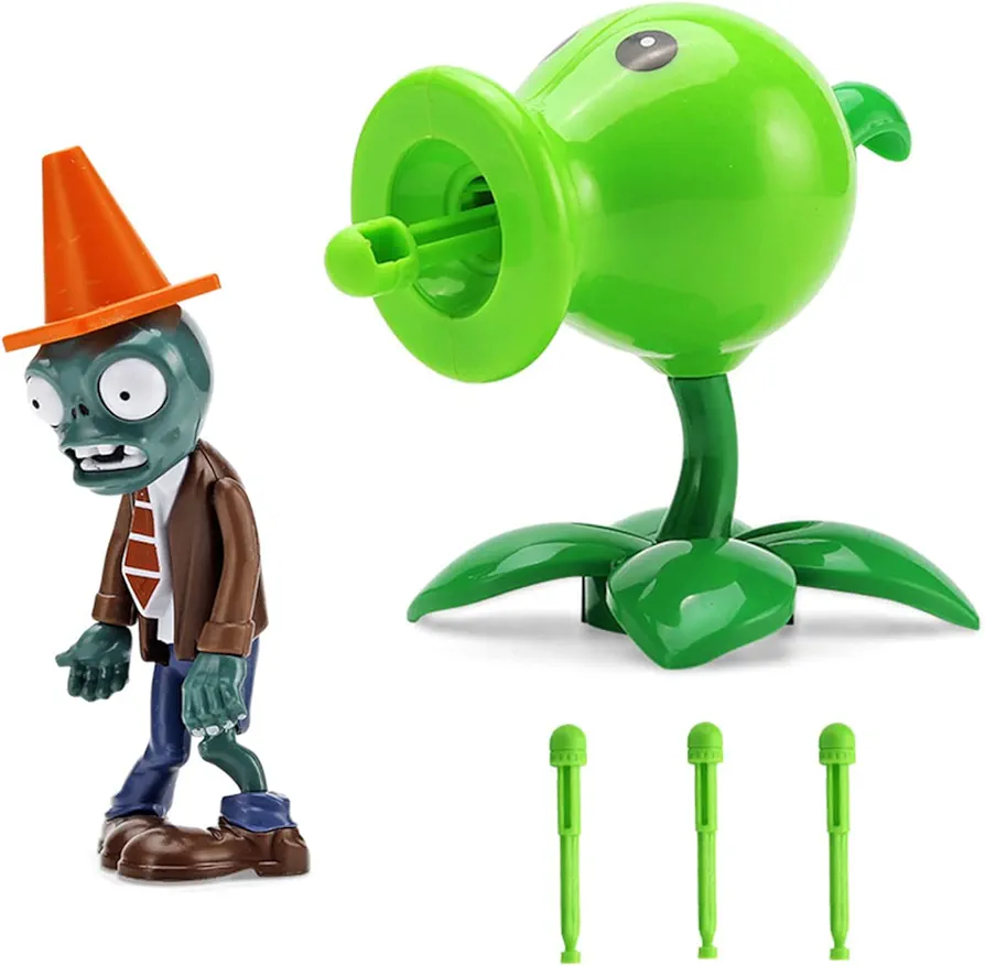 2 PCS Plants and Zombies Toys Action Figures Zombies PVZ Toys Set 1 2 Series Great Gifts for Kids and Fans,Birthday and Christmas Party