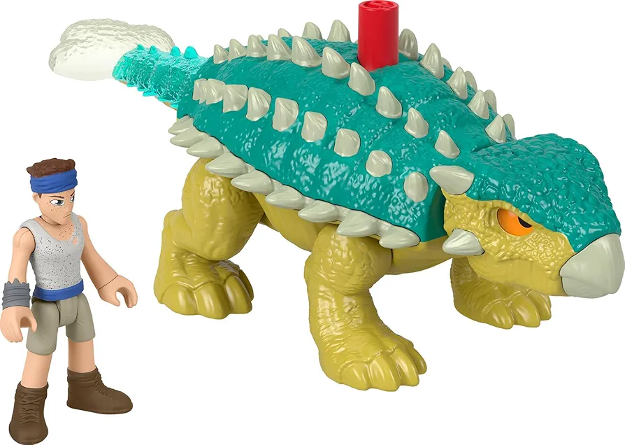 Fisher-Price Imaginext Jurassic World Dinosaur Toy Bumpy & Ben Figure Set for Pretend Play Preschool Kids Ages 3+ Years