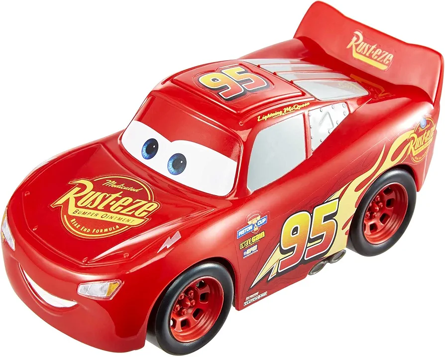 Disney GXT29​ and Pixar Cars Track Talkers Lightning McQueen, 5.5-in, Authentic Favorite Movie Character Sound Effects Vehicle, Fun Gift for Kids Aged 3 Years and Older, Multicolor