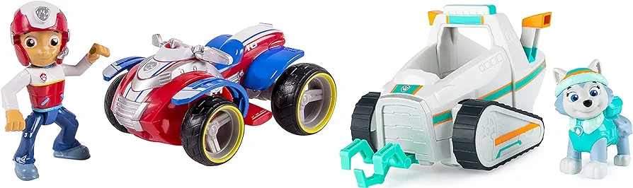 Paw Patrol Ryder's Rescue ATV, Paw Patrol Everest's Snow Plow, Vechicle and Figure. Bunde