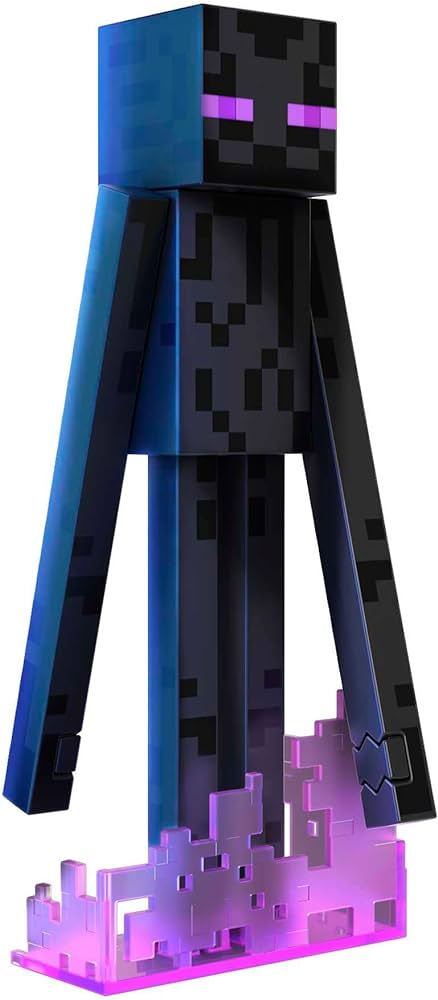 Mattel Minecraft Diamond Level Enderman Action Figure & Die-Cast Accessories, Collectible Toy Inspired by Video Game, 5.5 inch