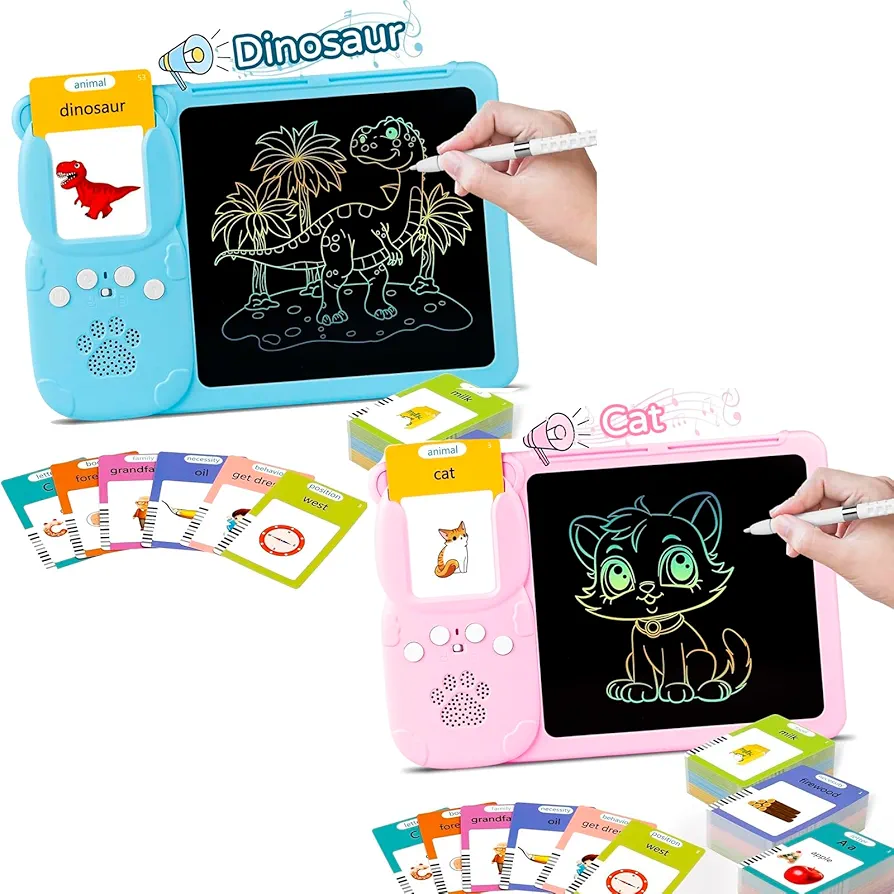 Talking Flash Cards with LCD Writing Tablet for 3-8 Years Toddlers,Educational Learning Interactive Toy for Kids Birthday Gifts, Preschool Montessori Speech Therapy Autism Toys 510 Sight Words