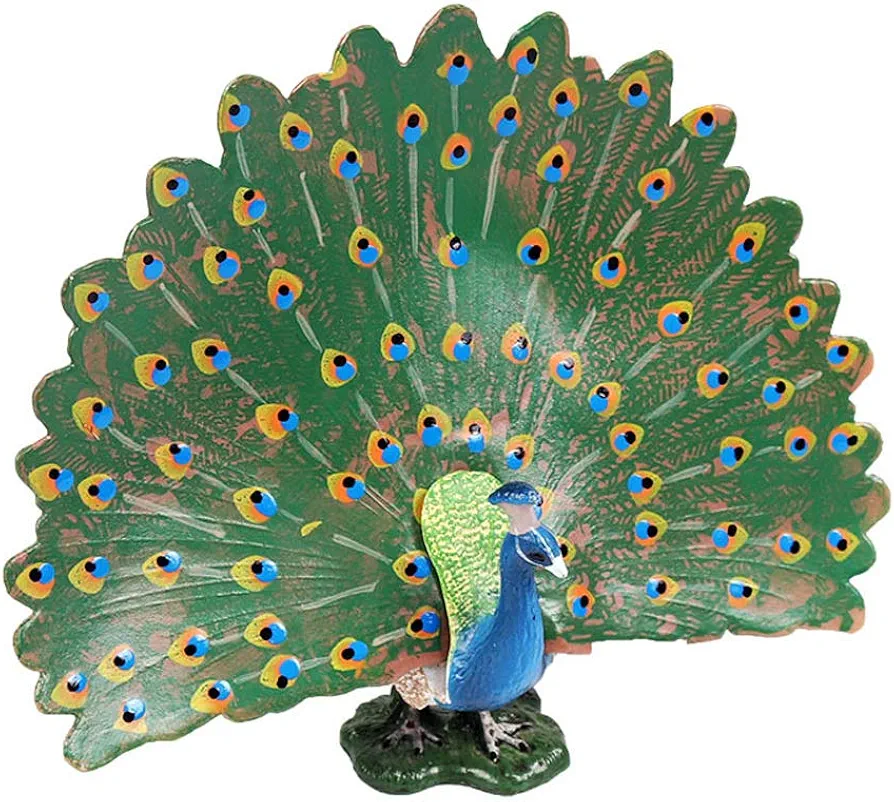 HOMNIVE Birds Figures - Realistic Peacock Animals Toys Set - Simulated Plastic Animal Models Toys Learning Educational Toys for Girls Kids Toddlers