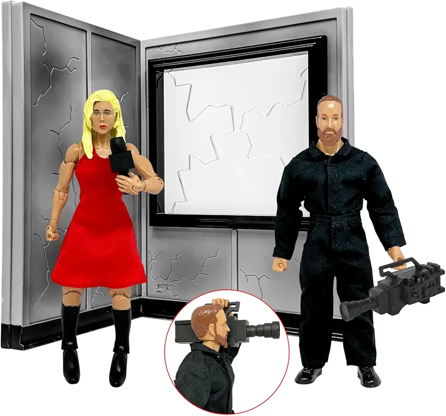 Wrestling Action Figure Backstage Interview Set for Wrestling Figures