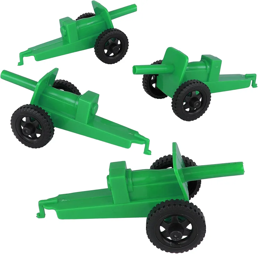 TimMee M3 ARTILLERY - Green 4pc Plastic Army Men Cannon Playset - Made in USA