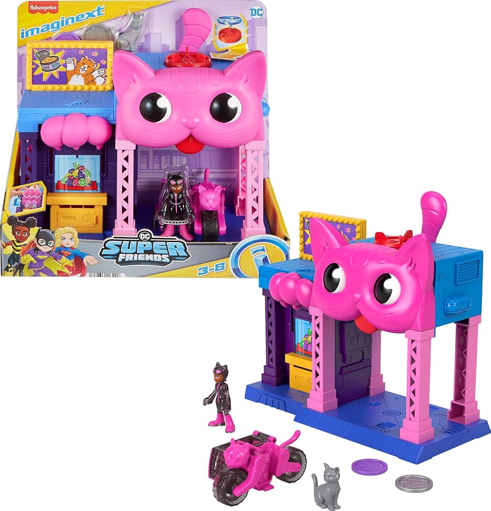 Fisher-Price Imaginext DC Super Friends Toy Catwoman Playhouse Playset with Figure & Accessories for Pretend Play Kids Ages 3+ Years ​