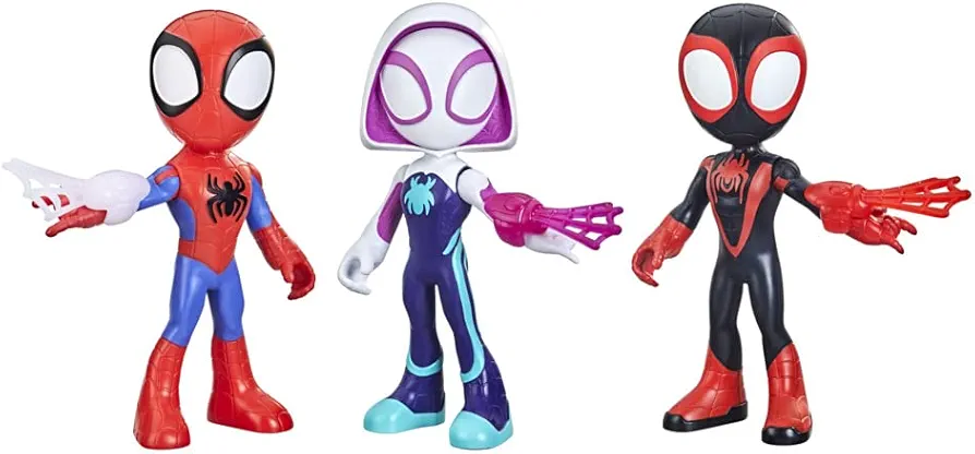 Spidey and his Amazing Friends Supersized Hero Multipack, 3 Large Action Figures, Marvel Preschool Super Hero Toy, Ages 3 and Up, 9 Inches (Amazon Exclusive)