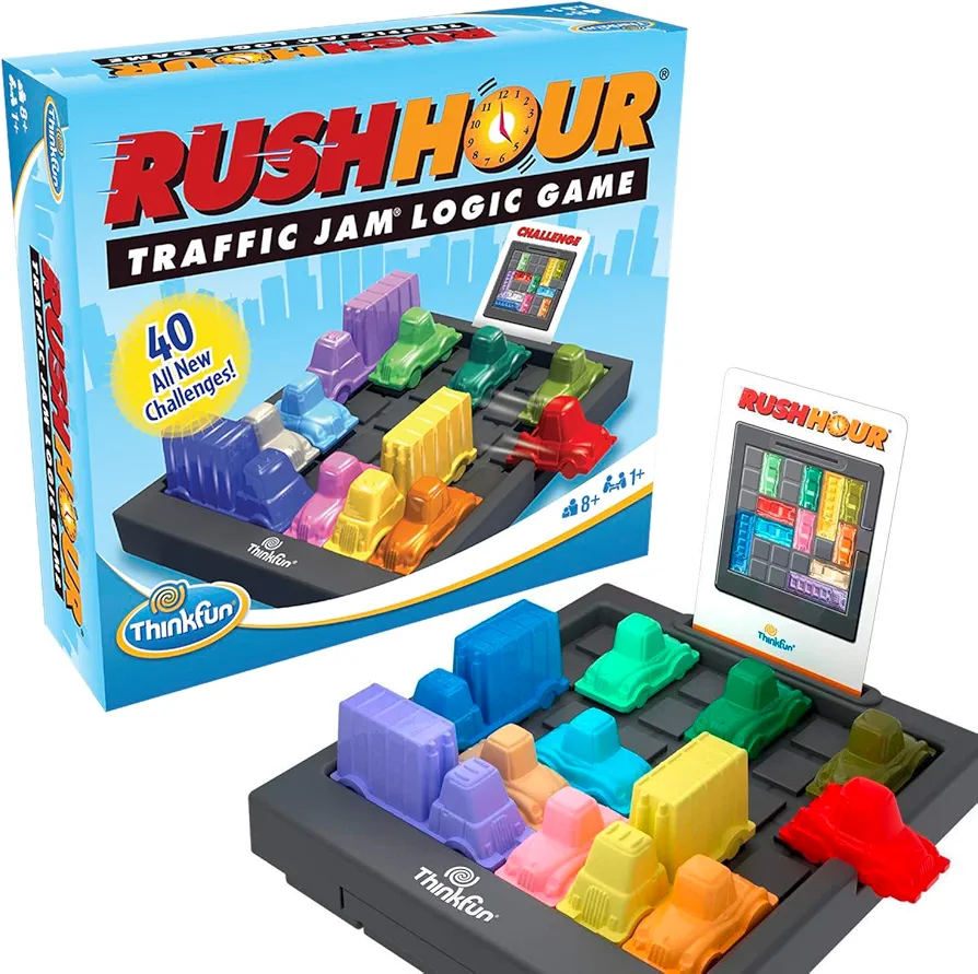 ThinkFun Rush Hour Traffic Jam Brain Game and STEM Toy for Boys and Girls Age 8 and Up – Tons of Fun With Over 20 Awards Won, International seller for Over 20 Years