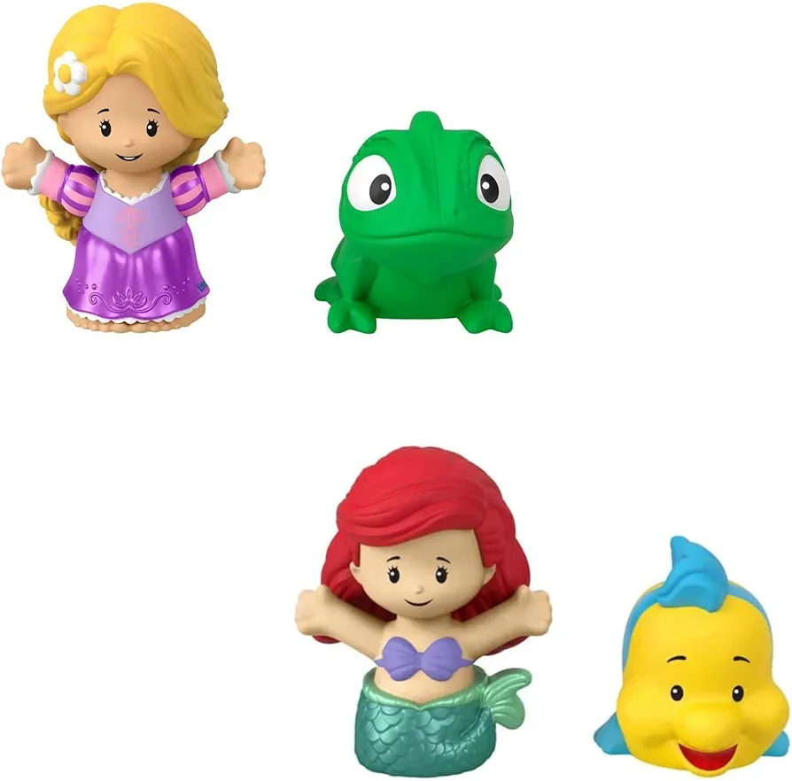 Fisher-Price Little People Disney Princess Toddler Toys Bundle of 2 Figure Packs with Rapunzel and Ariel