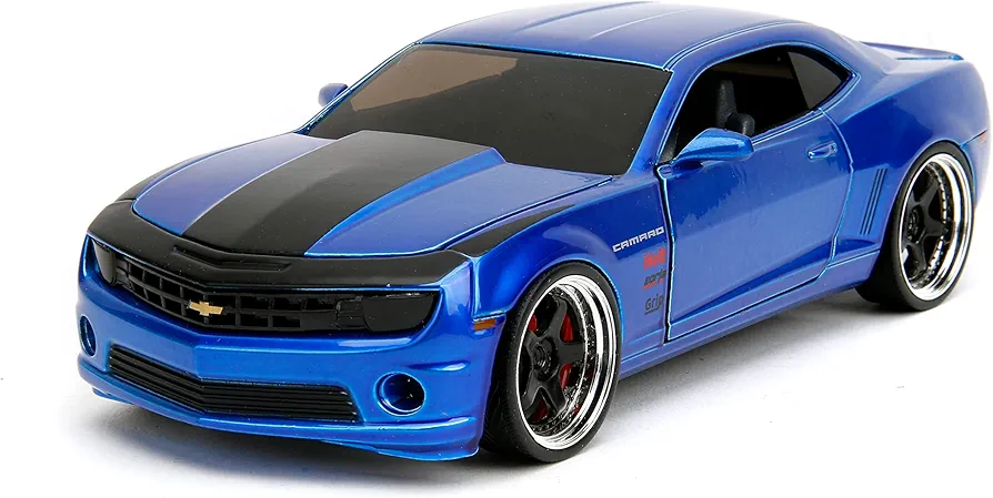 Big Time Muscle 1:24 2010 Chevy Camaro Die-Cast Car, Toys for Kids and Adults(Candy Blue)