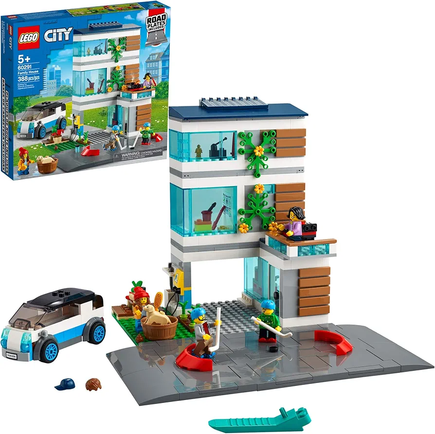 LEGO City Family House 60291 Building Kit; Toy for Kids, New 2021 (388 Pieces)