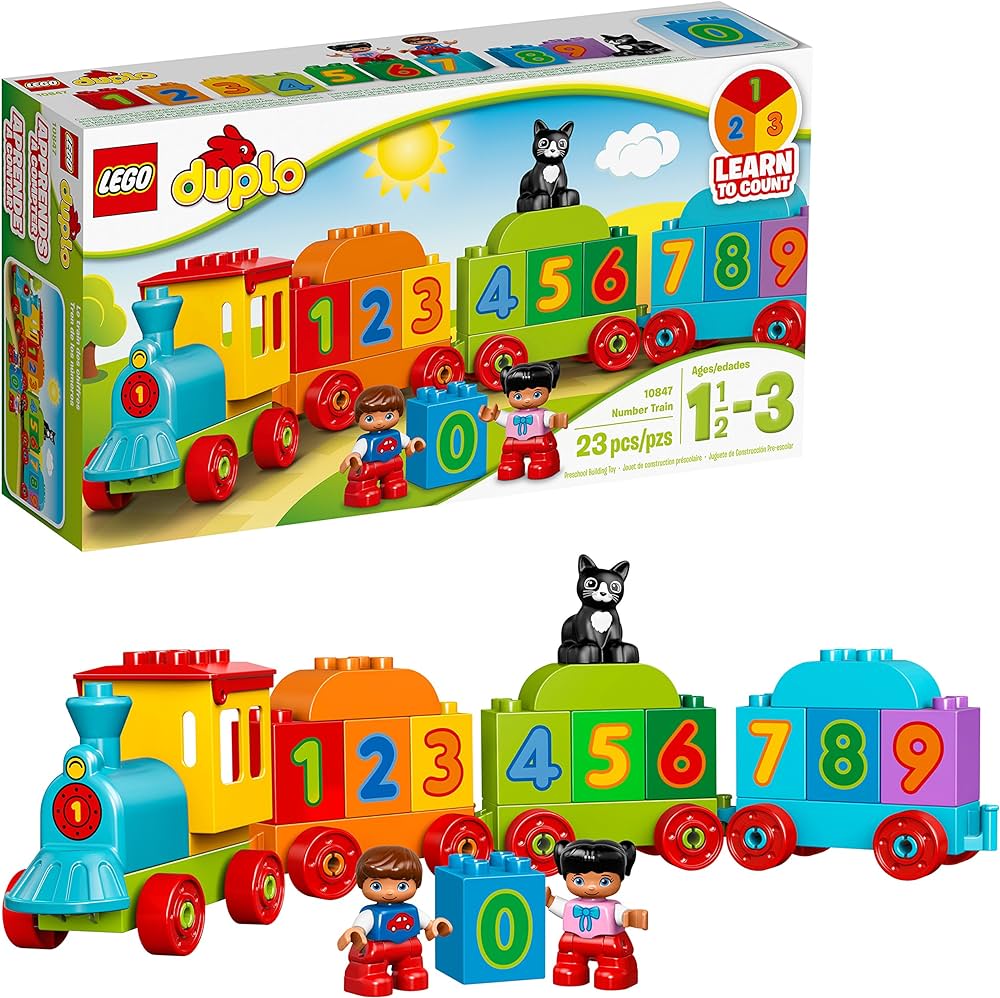 LEGO DUPLO My First Number Train 10847 Learning and Counting Train Set Building Kit and Educational Toy for 2-5 Year Olds (23 Pieces)